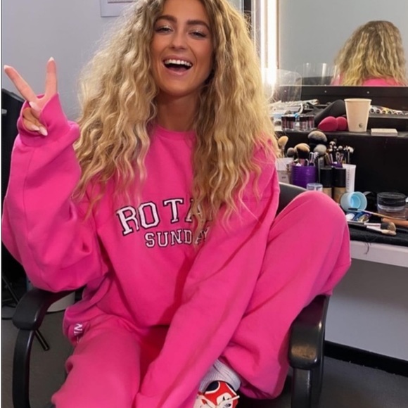 Birger Christensen Berry pink Iris Rotate Sunday crewneck sweatshirt sweater - Picture 4 of 12